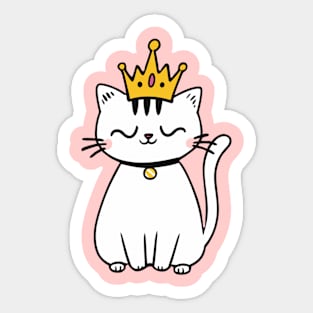 Cat With Crown Sticker